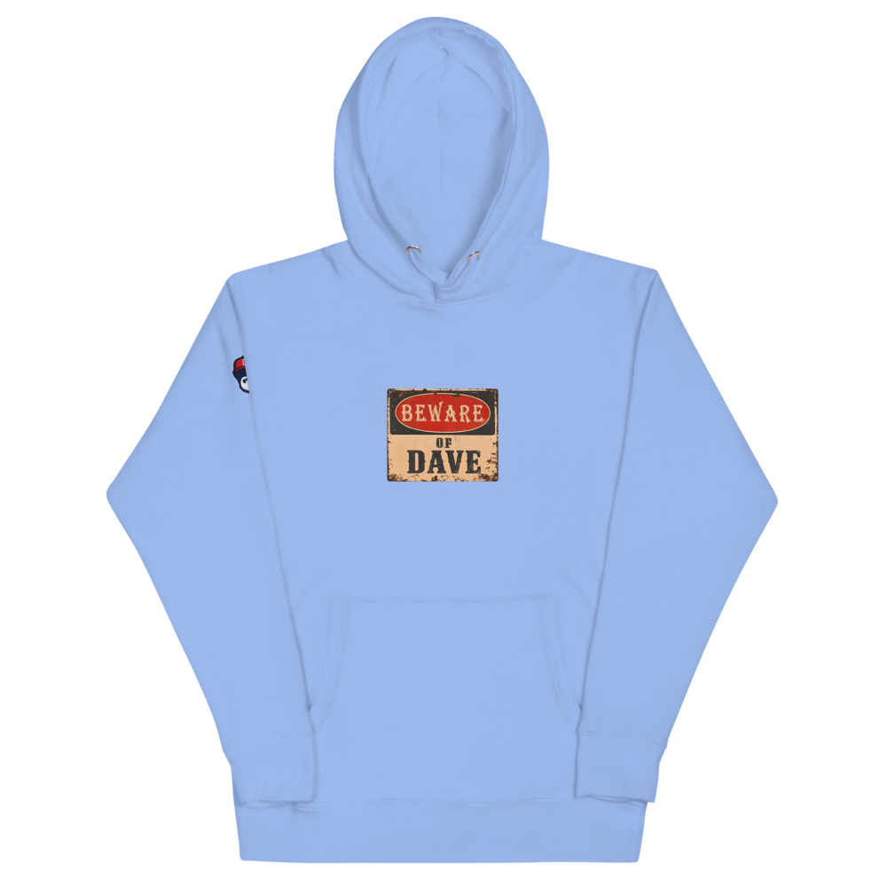 Beware - Unisex Hoodie - Carolina Blue - front