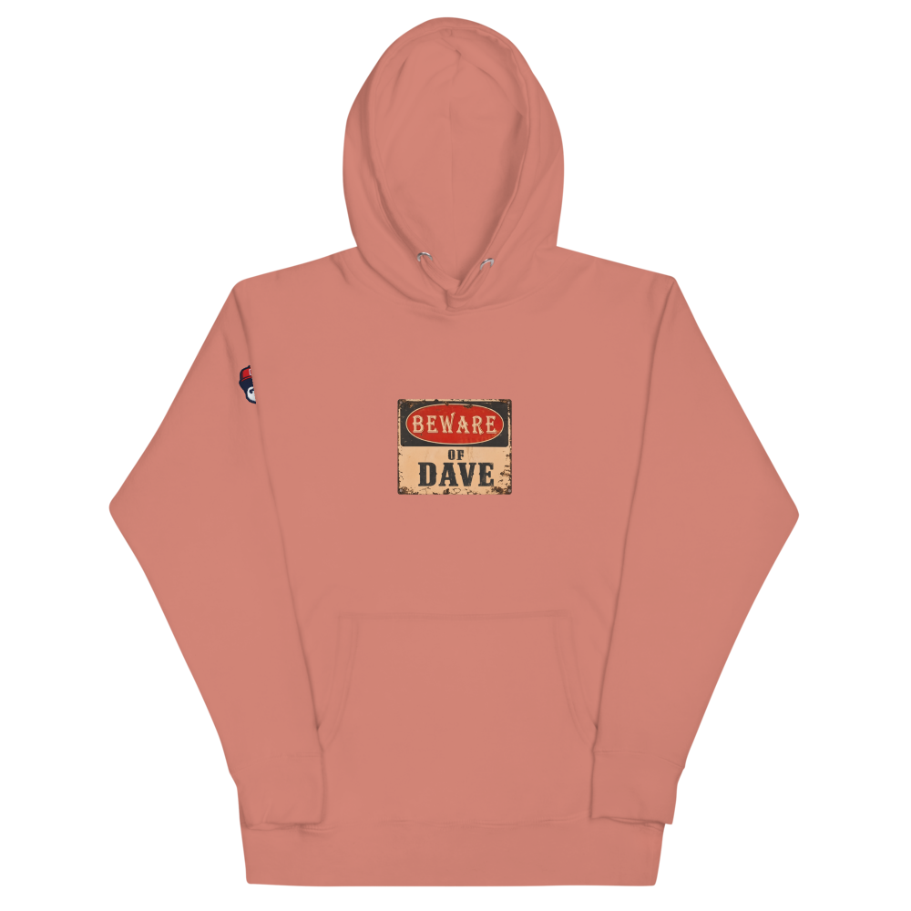 Beware - Unisex Hoodie - Dusty Rose - front