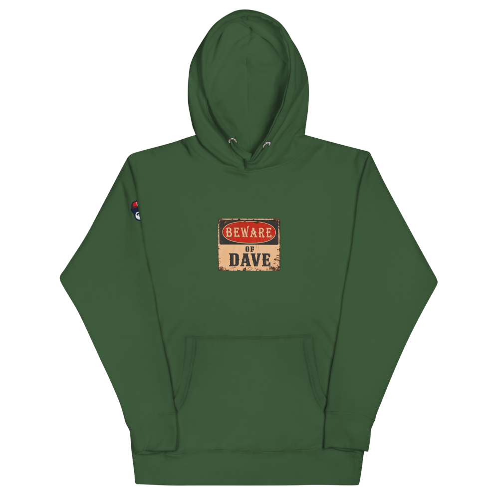 Beware - Unisex Hoodie - Forest Green - front