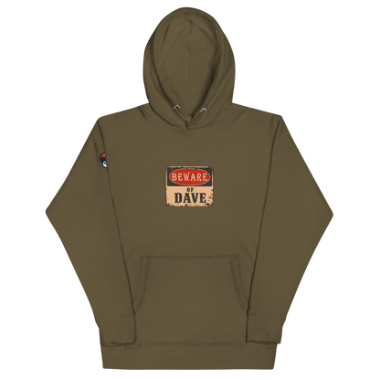 Beware - Unisex Hoodie - Military Green - front