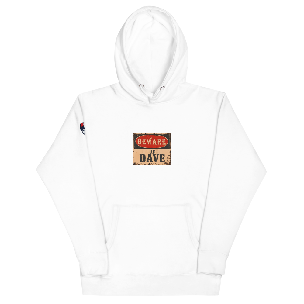 Beware - Unisex Hoodie - White - front