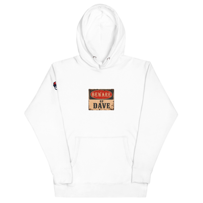 Beware - Unisex Hoodie - White - front