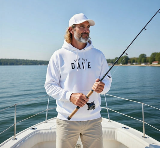 Certified DAVE - Unisex Premium Hoodie (gray font)