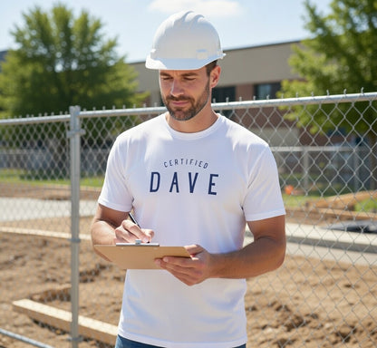 Certified DAVE - Unisex premium t-shirt (blue font)