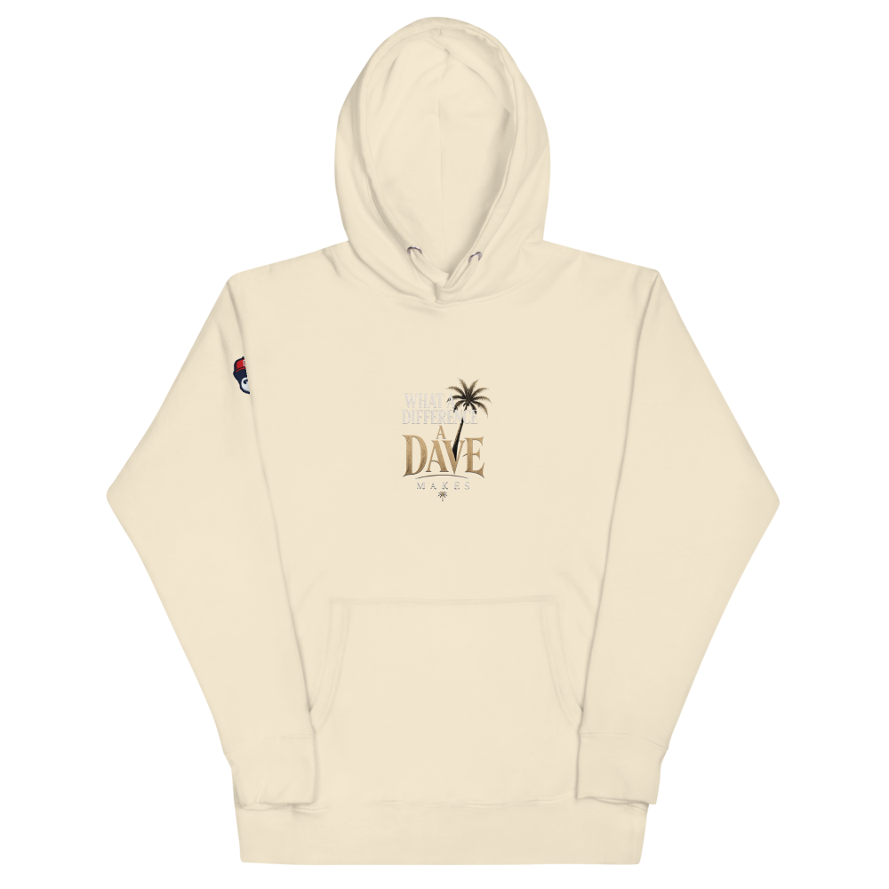 What A Difference A Dave Makes - Unisex Hoodie - Bone - front
