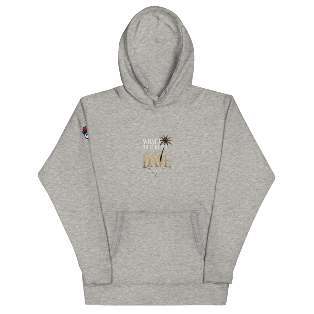 What A Difference A Dave Makes - Unisex Hoodie - Carbon Grey - front