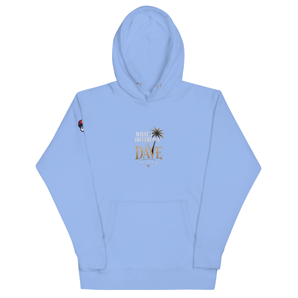 What A Difference A Dave Makes - Unisex Hoodie - Carolina Blue - front