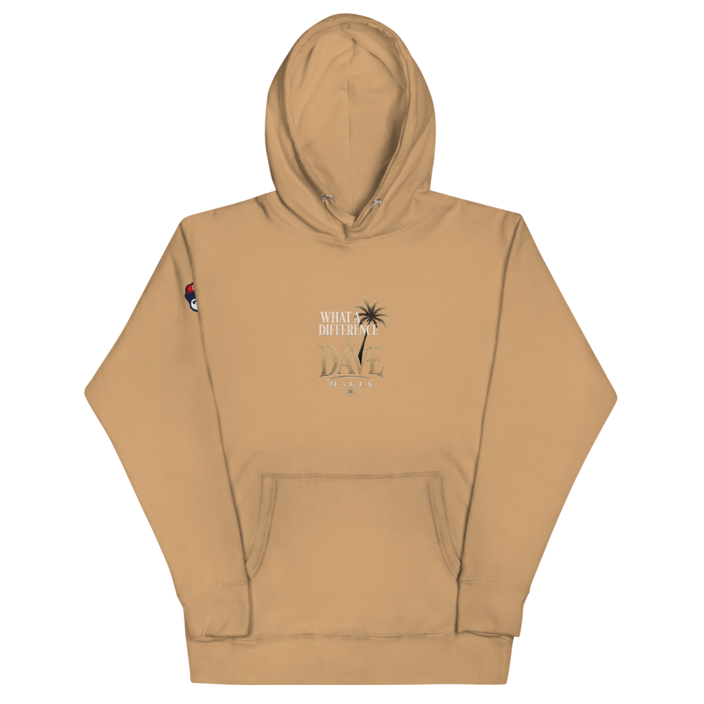 What A Difference A Dave Makes - Unisex Hoodie - Khaki - front