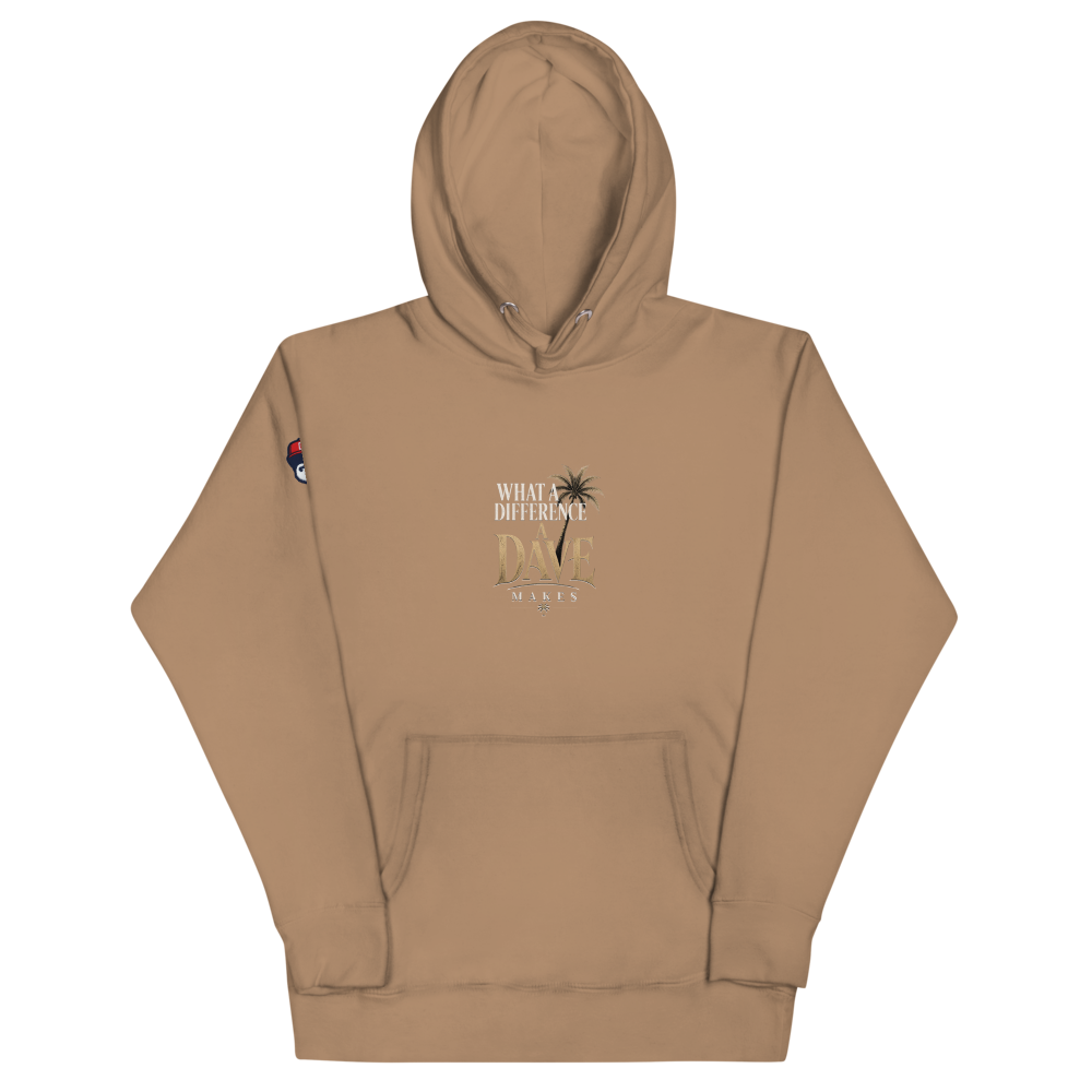 What A Difference A Dave Makes - Unisex Hoodie - Latte - front