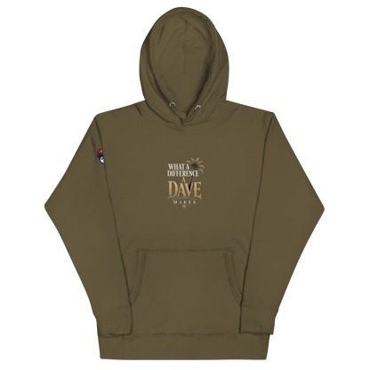 What A Difference A Dave Makes - Unisex Hoodie - Military Green - front