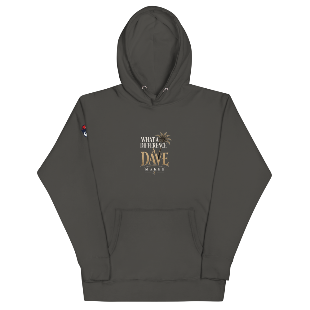 What A Difference A Dave Makes - Unisex Hoodie - Vintage Black - front