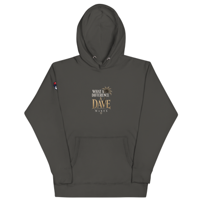 What A Difference A Dave Makes - Unisex Hoodie - Vintage Black - front